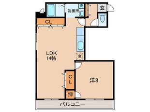 新栄プロパティー恵我之荘の物件間取画像